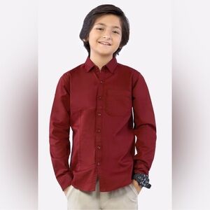 Cat & Jack Burgundy Button-Down Shirt